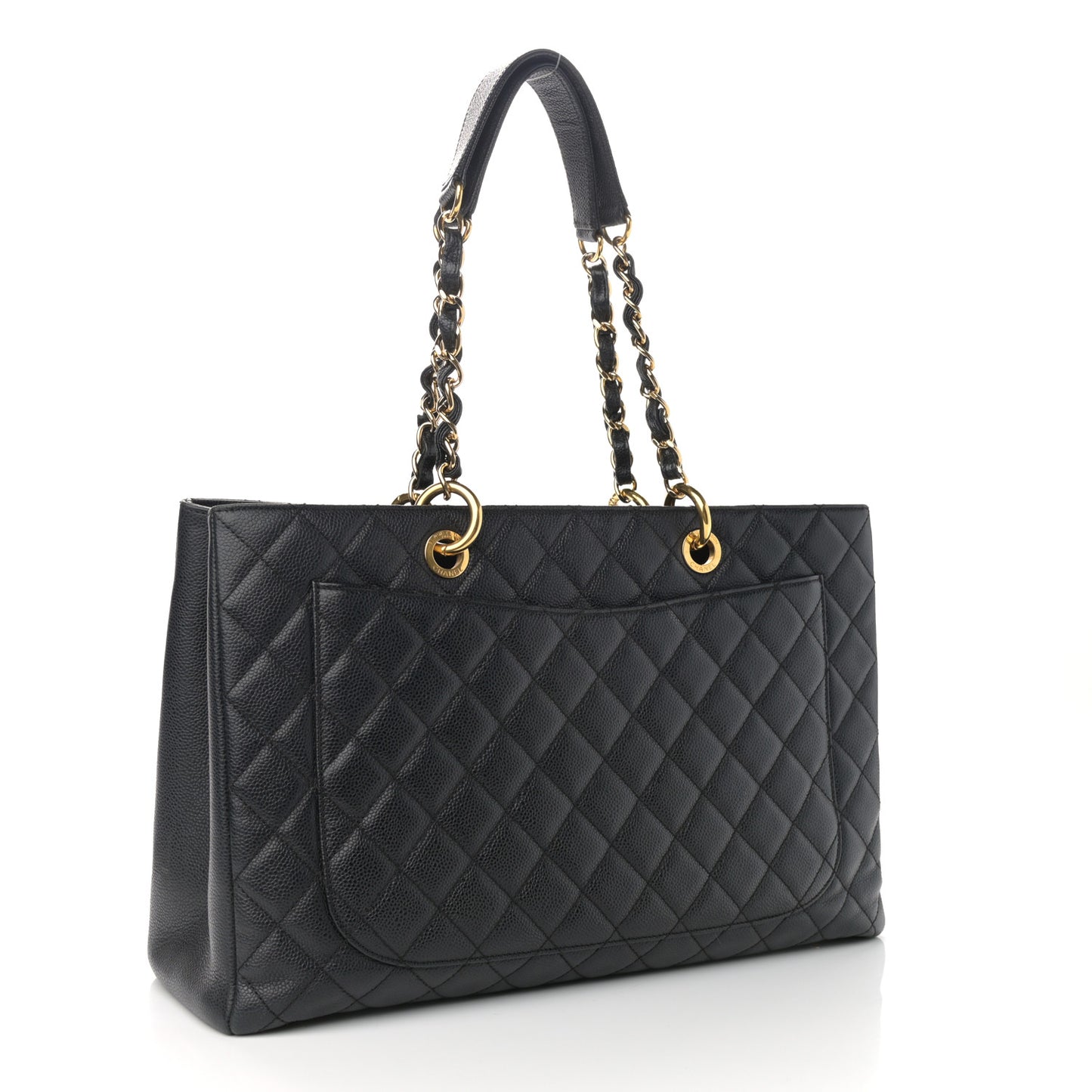 Caviar Quilted XL Grand Shopping Tote GST Black