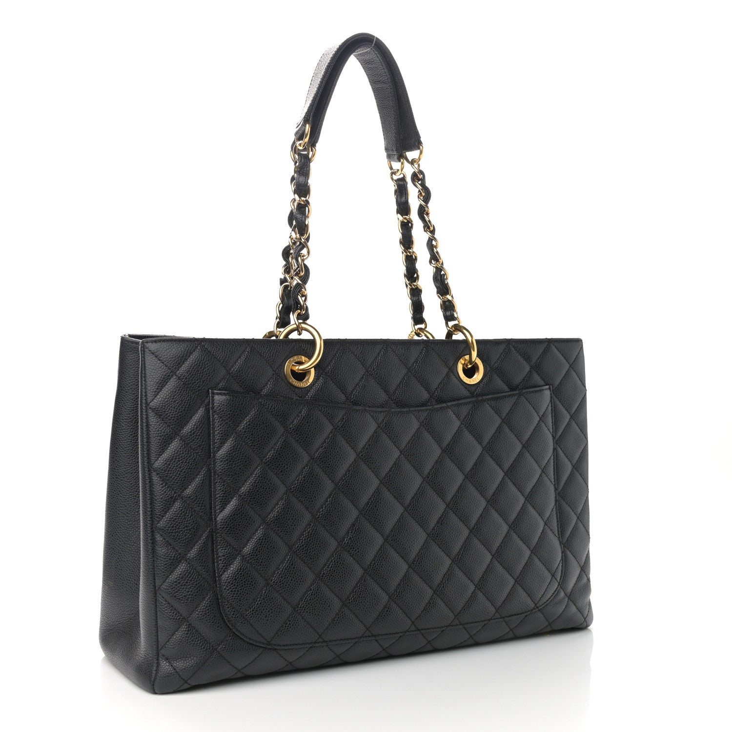 Chanel Caviar Quilted XL Grand Shopping Tote GST Black 3 of 12