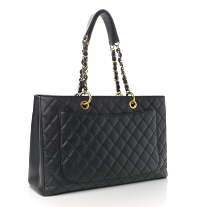 Chanel Caviar Quilted XL Grand Shopping Tote GST Black 3 of 12