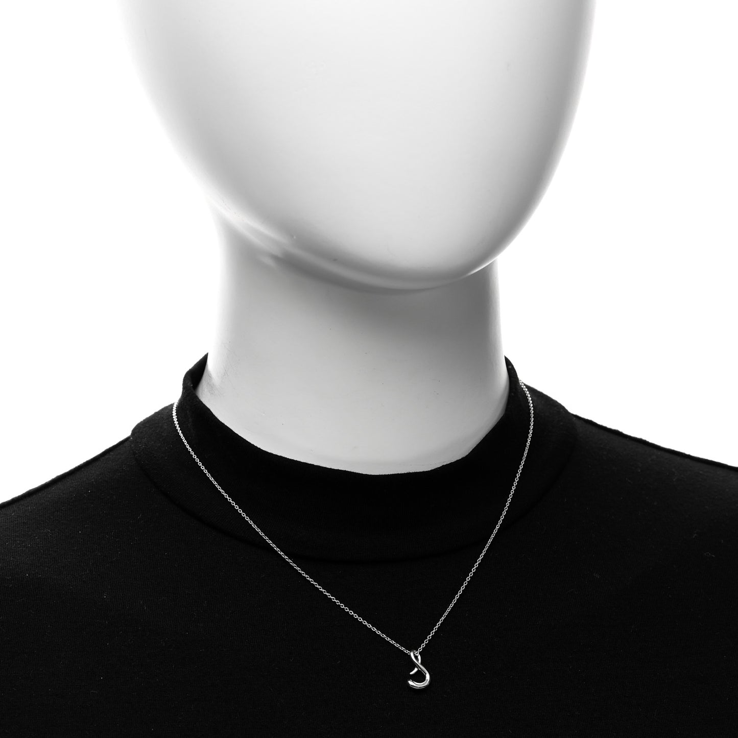 Sterling Silver Elsa Peretti Letter S Pendant Necklace