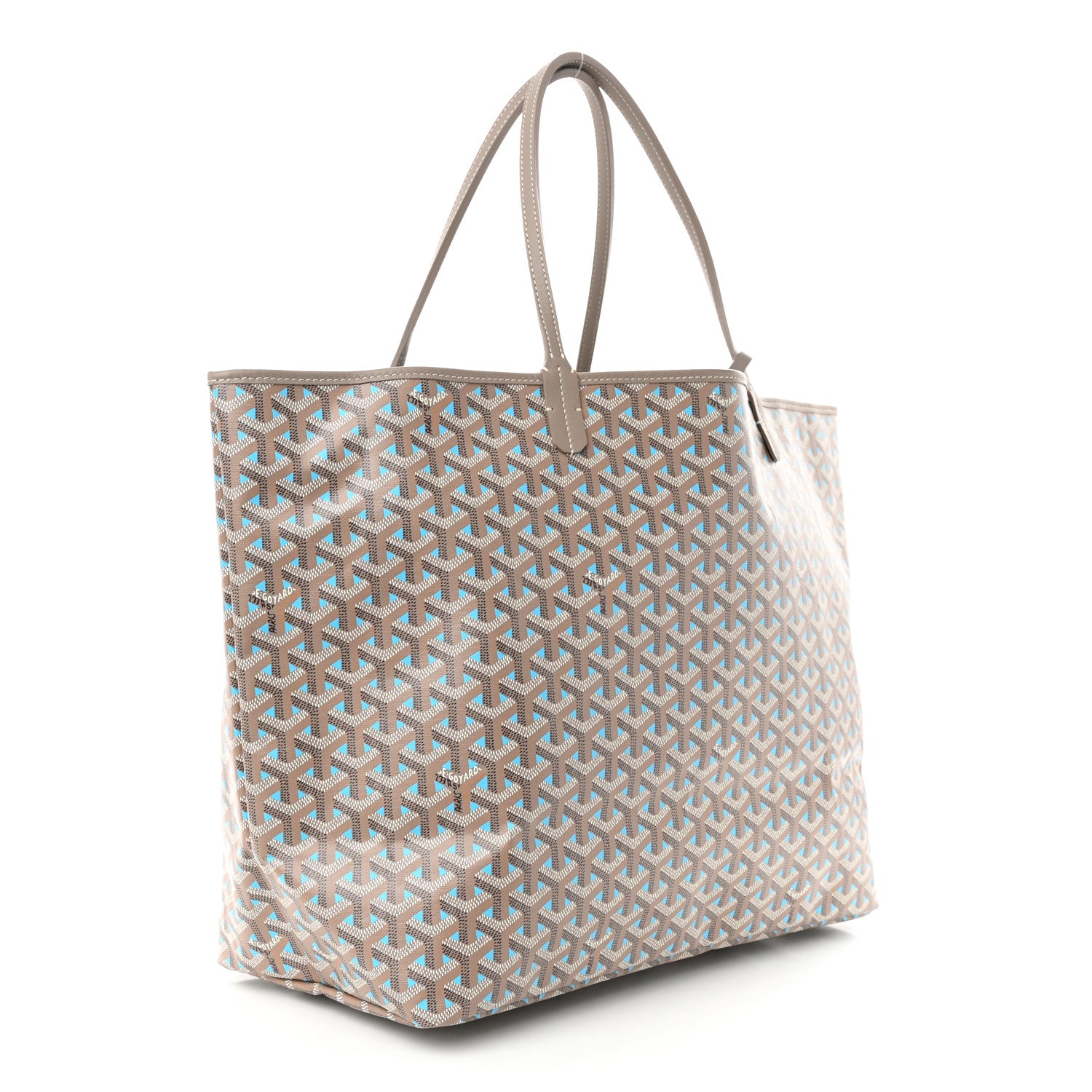 Goyard Goyardine Saint Louis Claire Voie GM Grege Turquoise 4 of 12