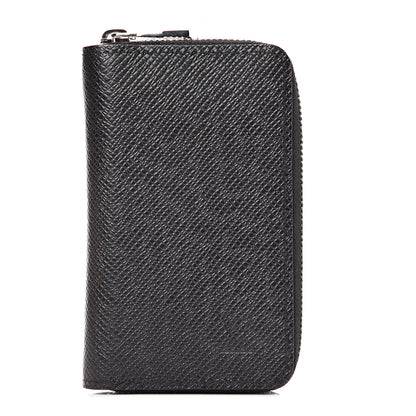 Louis Vuitton Taiga Zippy Coin Purse Vertical Black 1 of 7