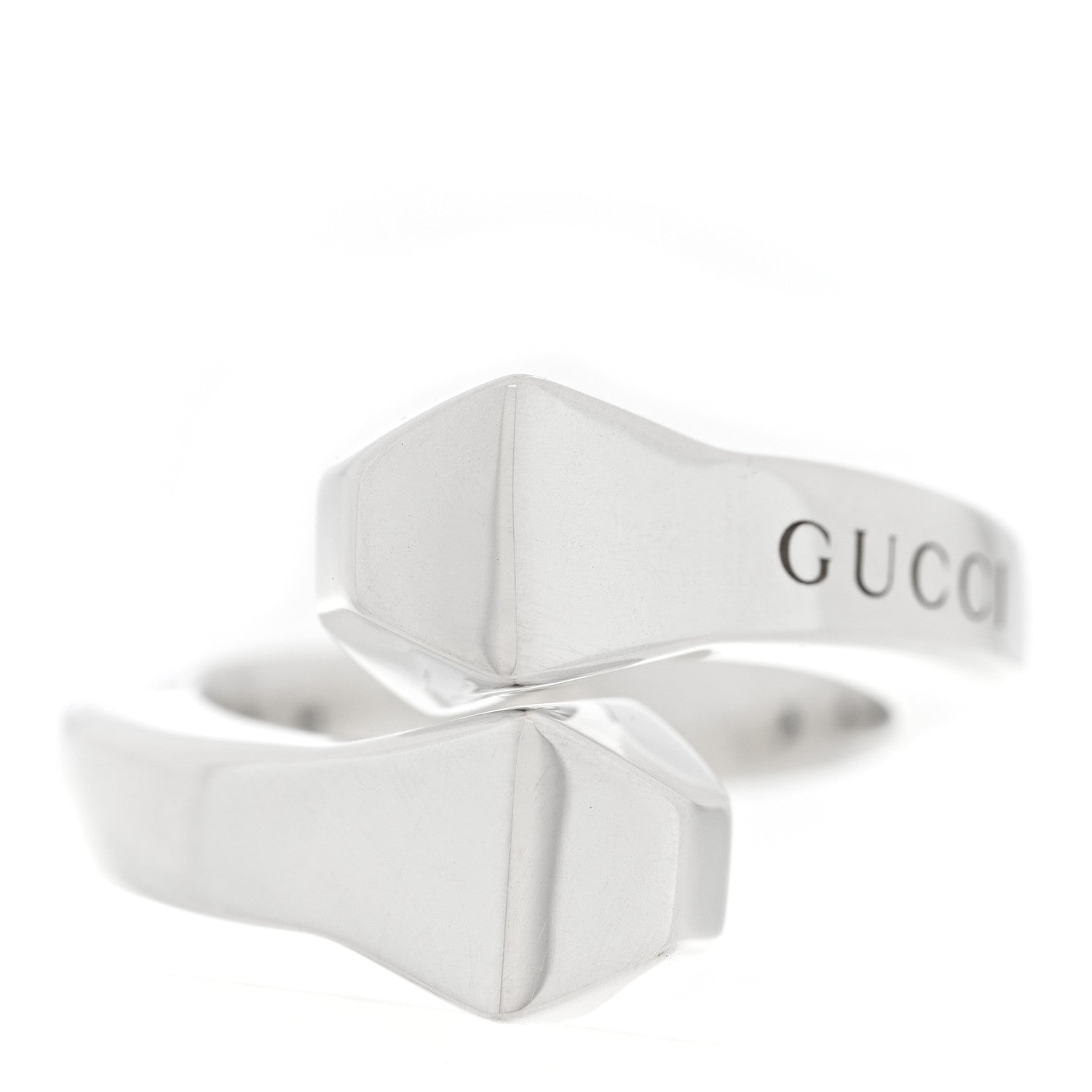 Gucci Sterling Silver Chiodo Double Nail Ring 53 6.5 1 of 5