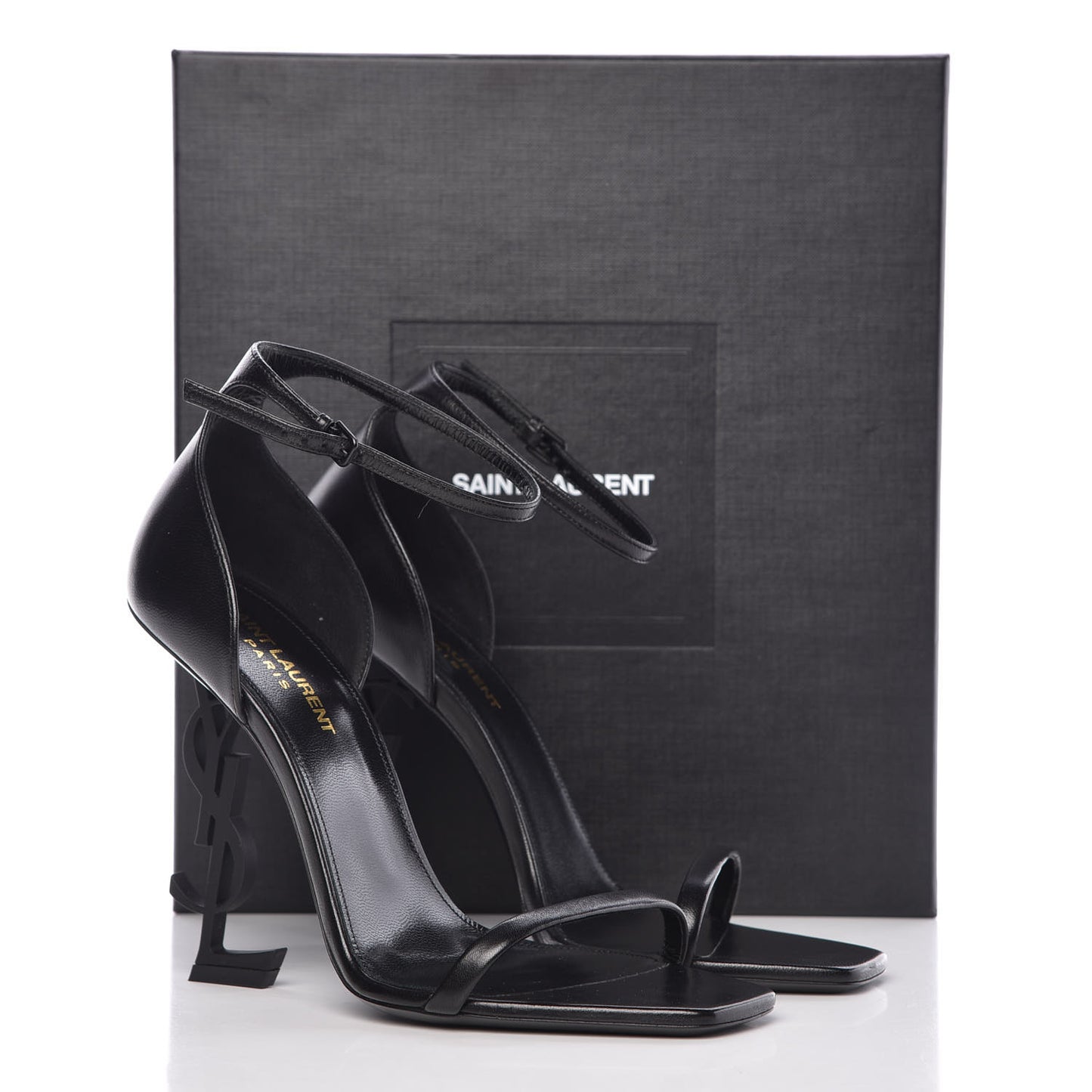 Calfskin Opyum Sandals 39 Black