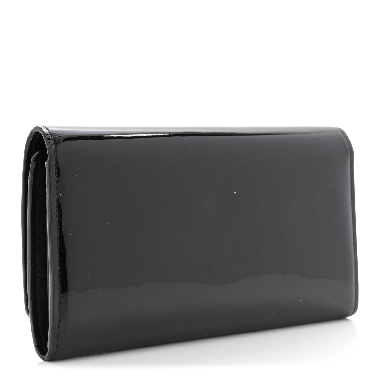Patent Louise Clutch Black