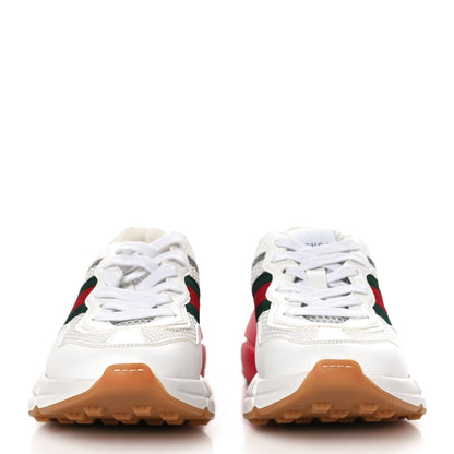 Gucci Lavaredo Eco Fabric Mesh Web Womens Rhyton Reflective Sneakers 35.5 Great White Green Red Silver 2 of 8