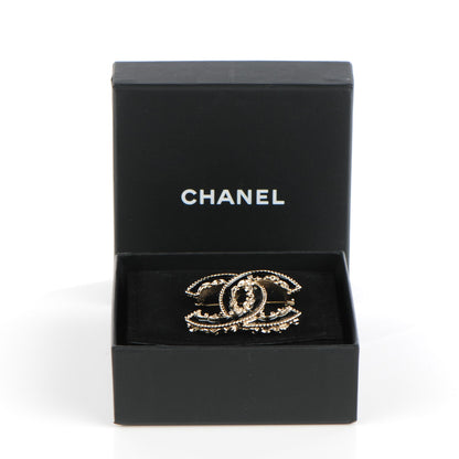 Chanel Enamel CC Baroque Brooch Black Gold 6 of 6