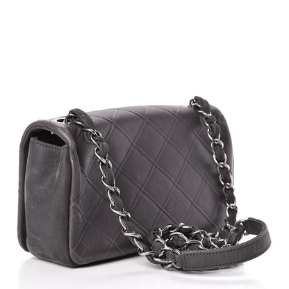 Chanel Calfskin Diamond Embossed New Chic Flap Grey 3 of 14