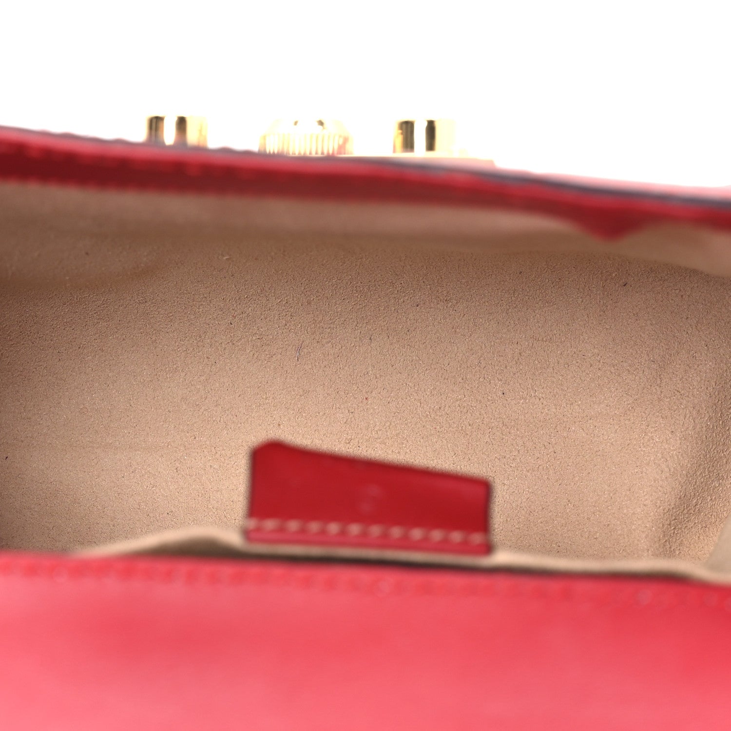 Gucci Guccissima Small Padlock Shoulder Bag Hibiscus Red 5 of 17