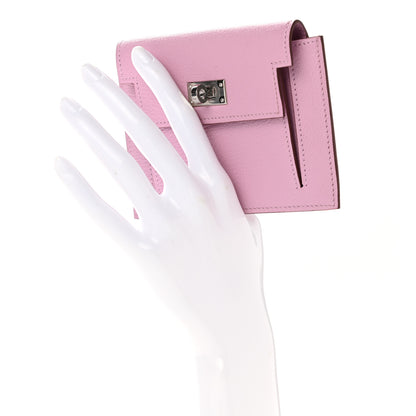 Hermes Chevre Mysore Kelly Pocket Compact Wallet Mauve Sylvestre 2 of 9