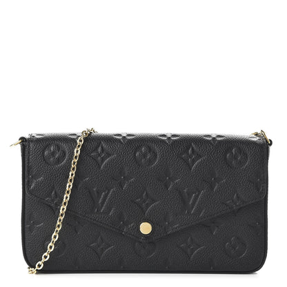 Louis Vuitton Empreinte Pochette Felicie Chain Wallet Black 1 of 10