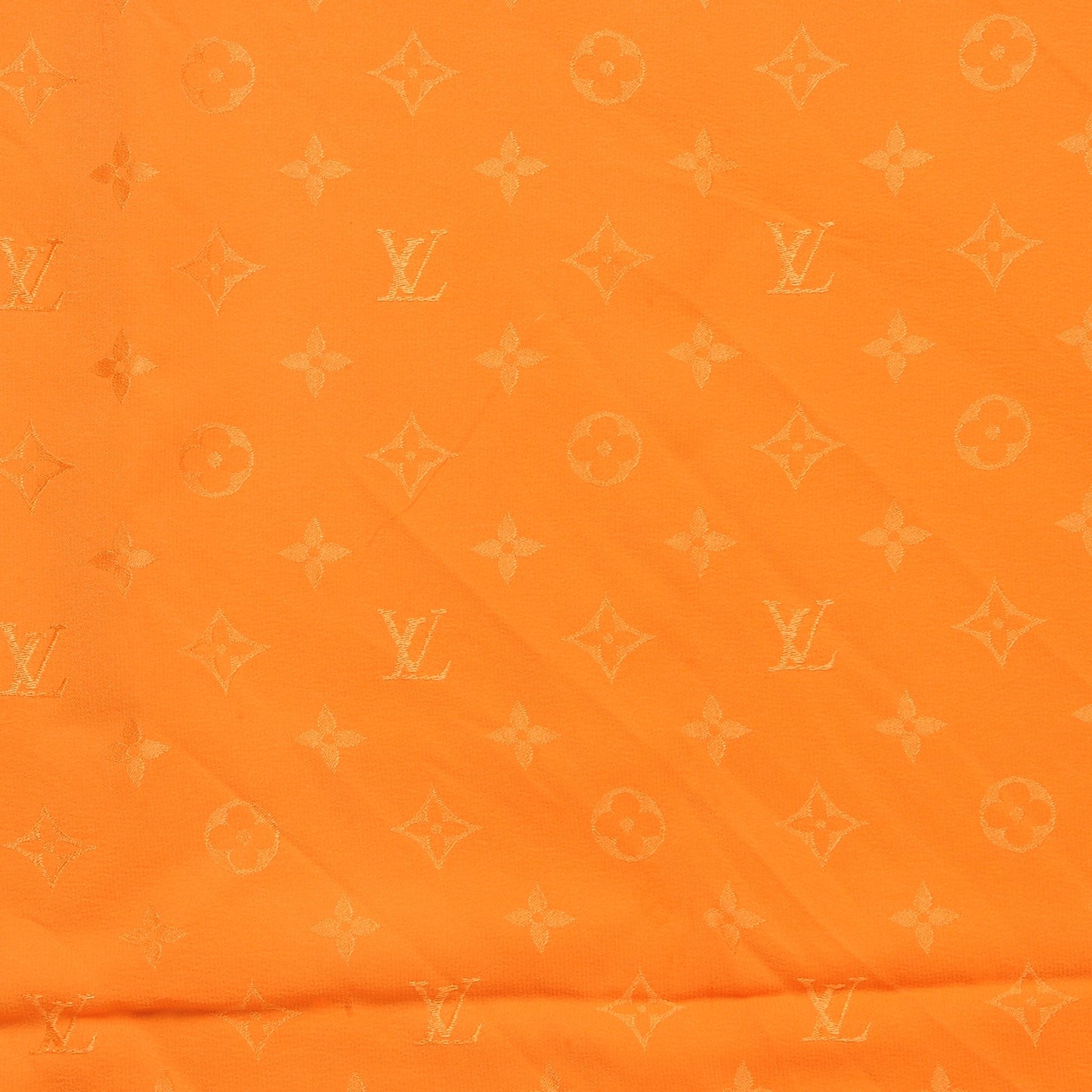 Silk Monogram Monaco Scarf Orange
