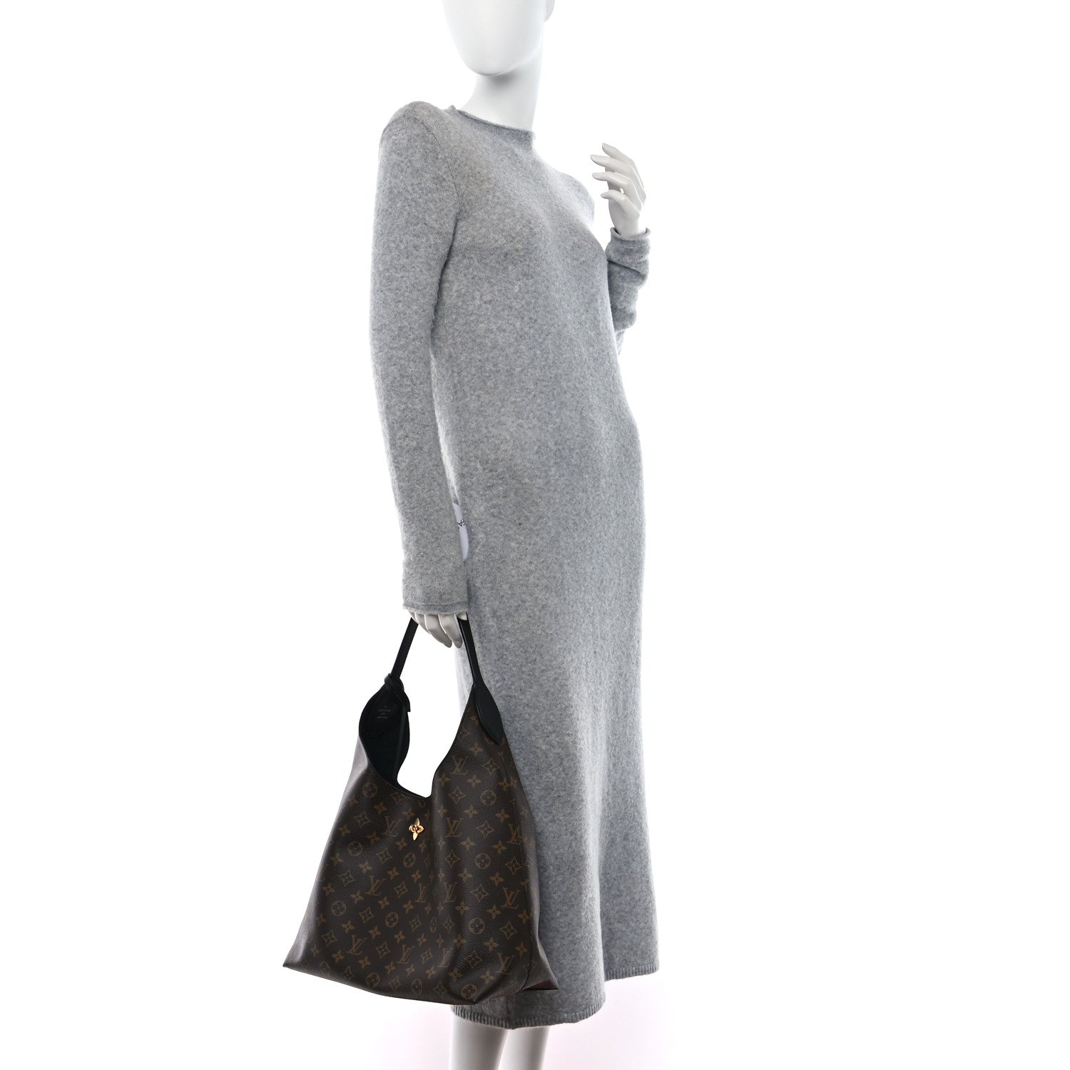 Louis Vuitton Monogram Flower Hobo Black 2 of 9