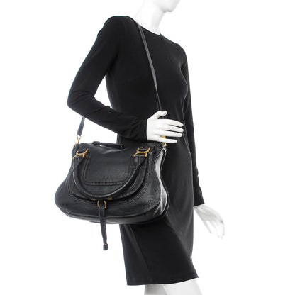 Chloe Calfskin Medium Marcie Satchel Black 2 of 8