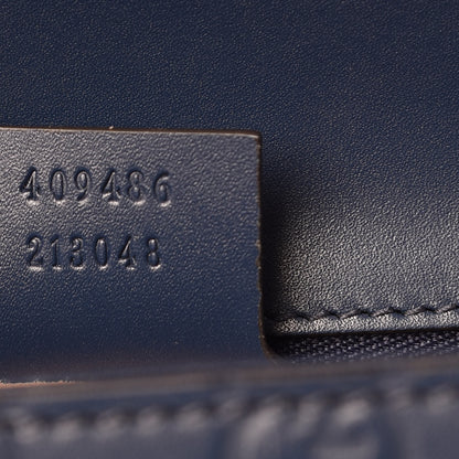 Gucci Guccissima Medium Padlock Shoulder Bag Blue Agata 7 of 18