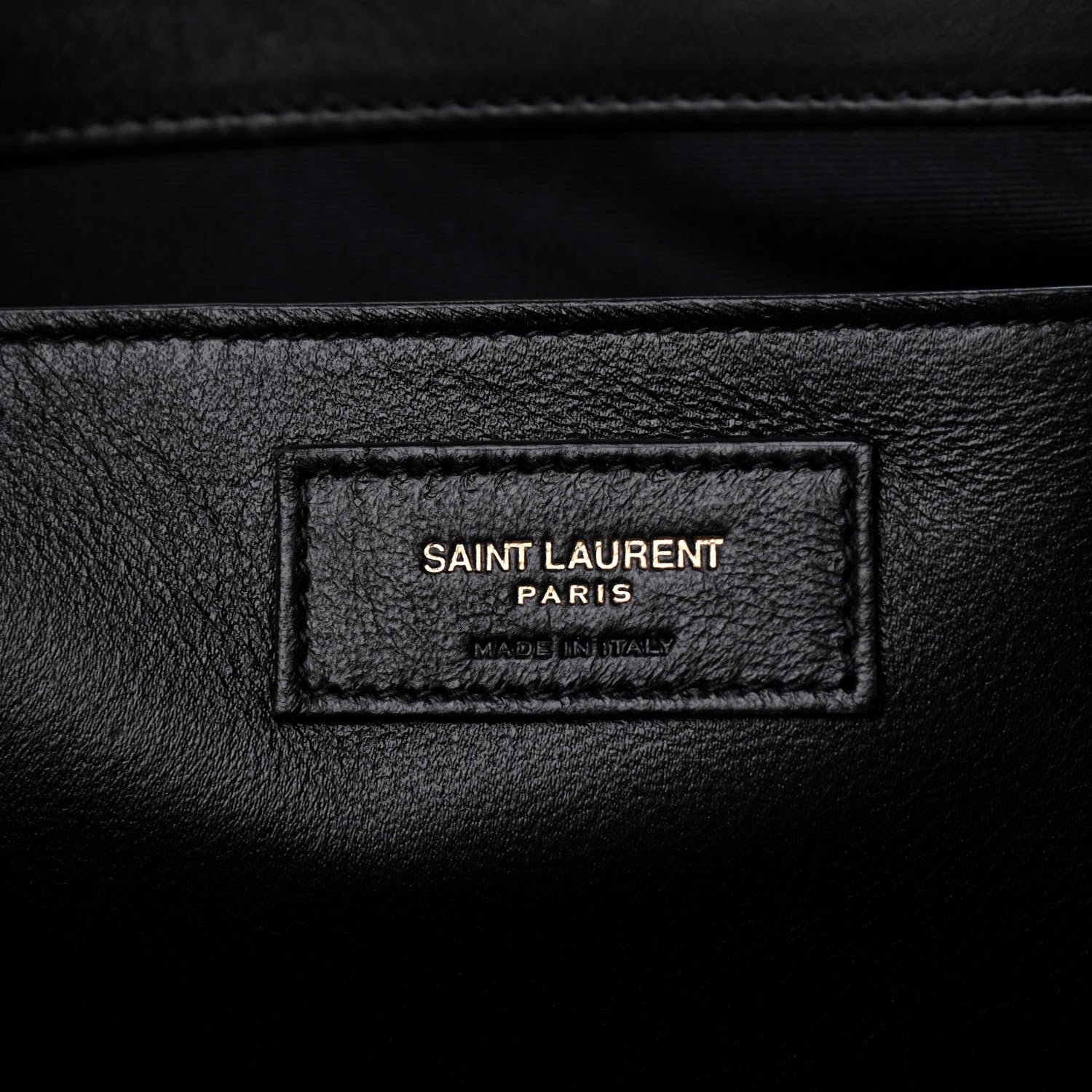 Saint Laurent Calfskin Raffia Medium Shopper Tote Naturale Black 6 of 9