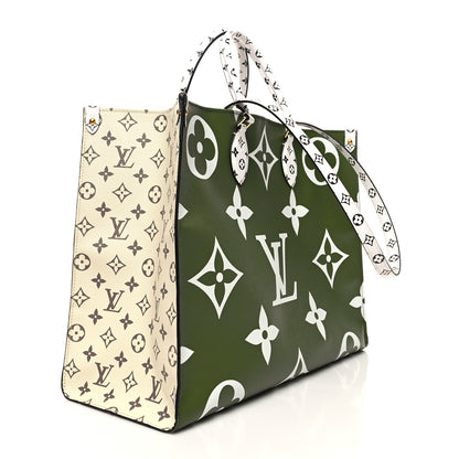Louis Vuitton Monogram Giant Onthego GM Kaki Beige 3 of 11