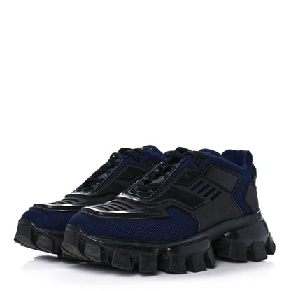 Prada Rubber Knit Fabric Cloudbust Thunder Sneakers 38.5 Navy Black 3 of 8