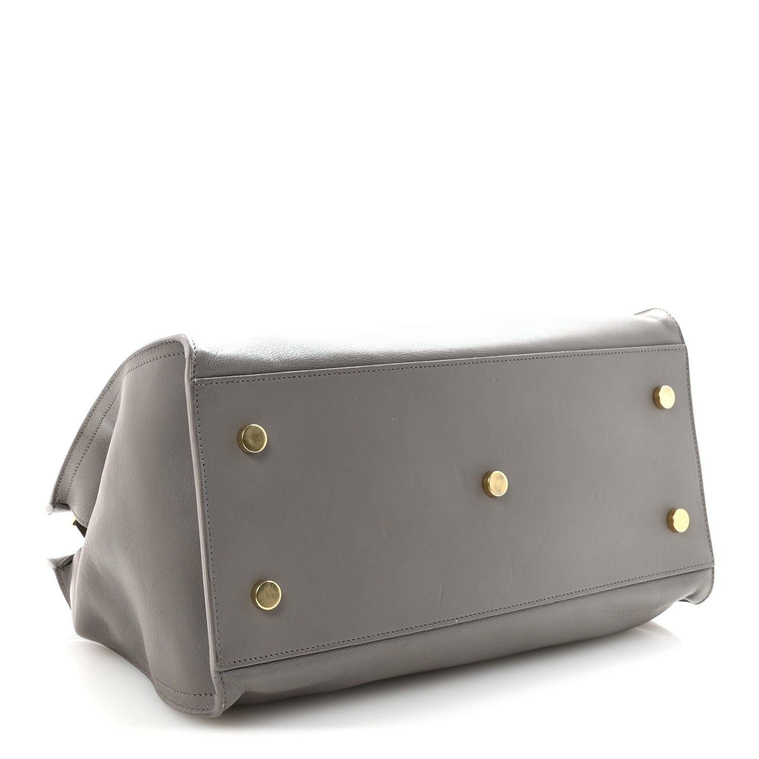 Saint Laurent Calfskin Small Monogram Cabas Fog 4 of 9