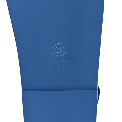 Chanel Suede Calfskin Velcro Dad Sandals 41.5 Blue 6 of 9