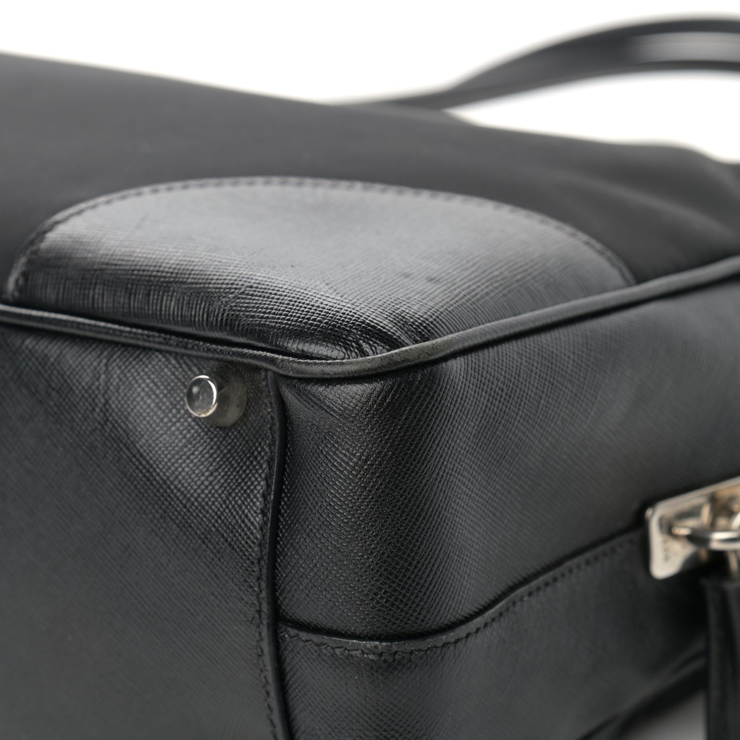 Tessuto Nylon Saffiano Tote Black