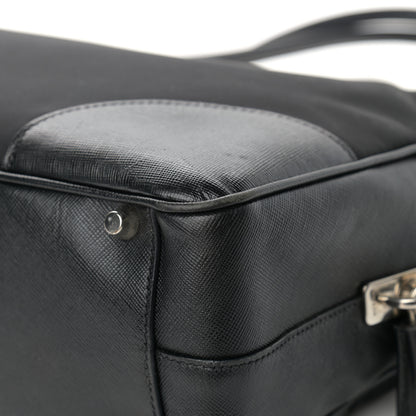 Prada Tessuto Nylon Saffiano Tote Black 11 of 15