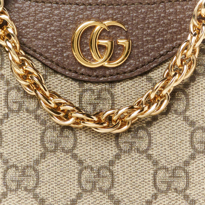 Gucci GG Supreme Monogram Textured Dollar Calfskin Web Small Ophidia GG Handbag Beige Ebony New Acero 9 of 12
