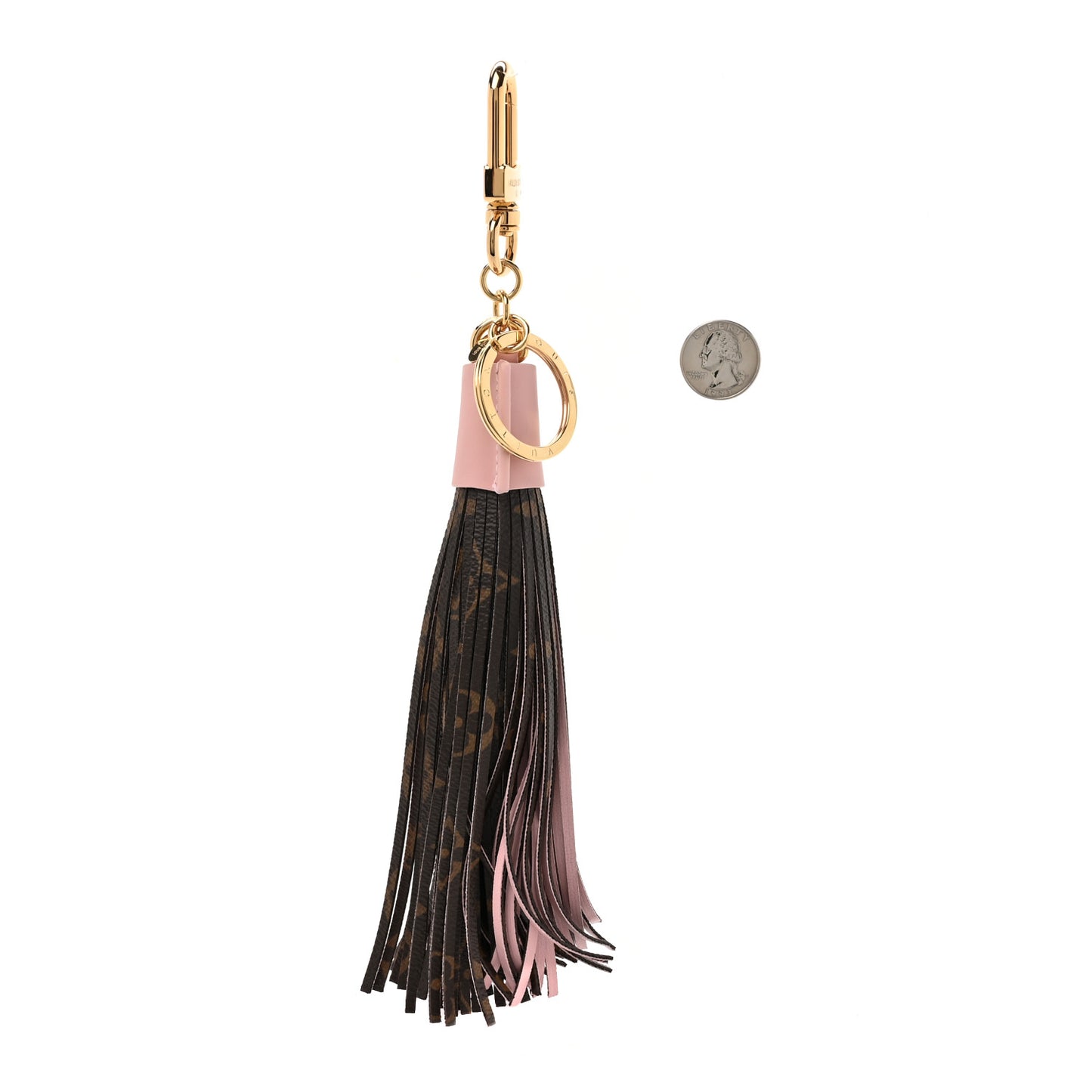 Monogram Tassel Bag Charm Pink
