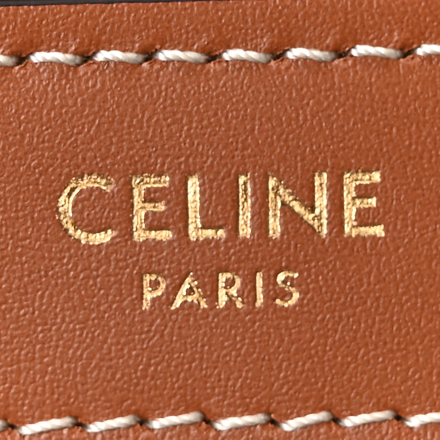 Triomphe Canvas Calfskin Shopper Tote Tan