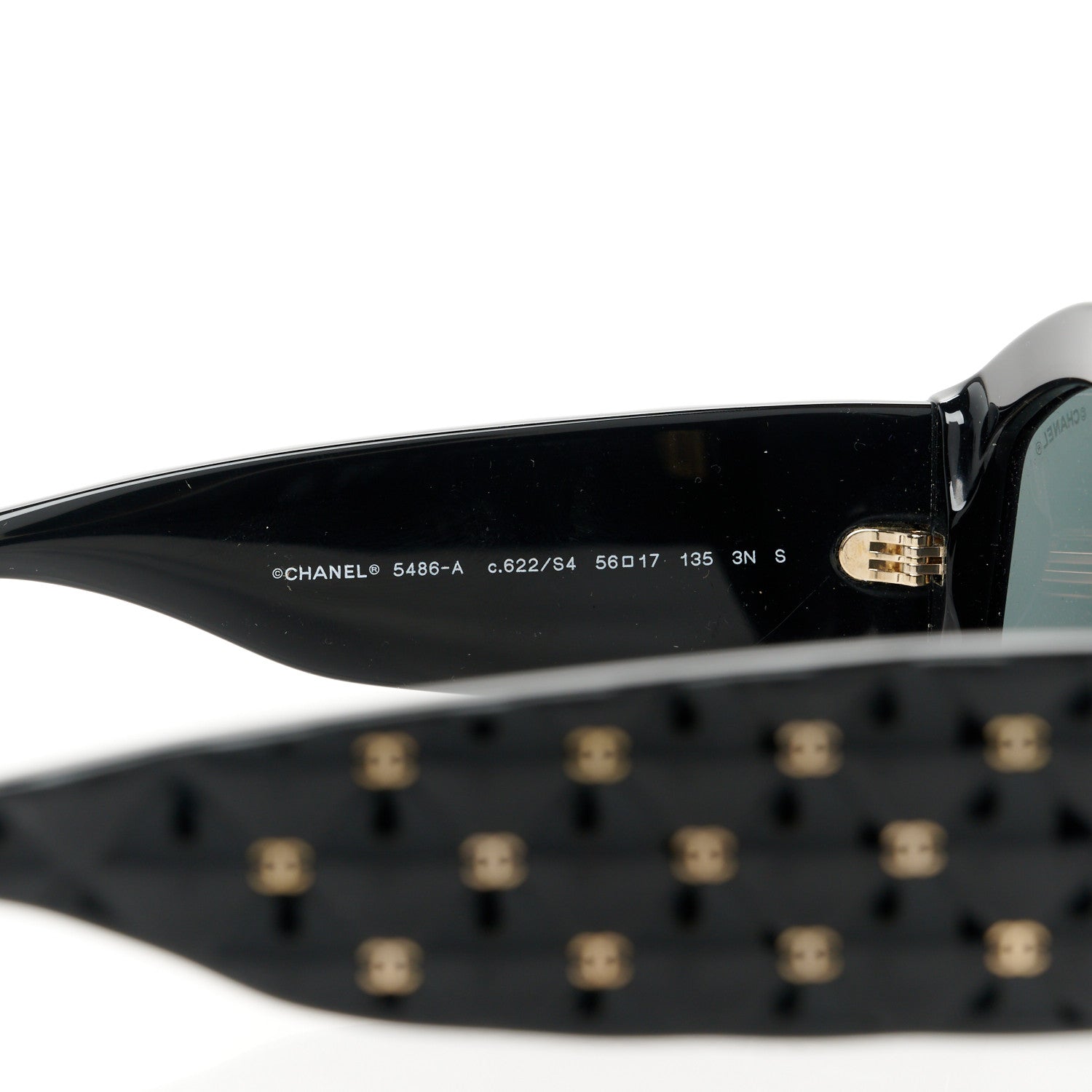 Chanel Acetate Quilted CC Sunglasses 5486-A Black 5 of 7