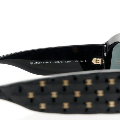 Chanel Acetate Quilted CC Sunglasses 5486-A Black 5 of 7