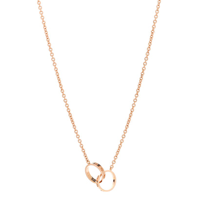 Cartier 18K Pink Gold Interlocking LOVE Necklace 1 of 6