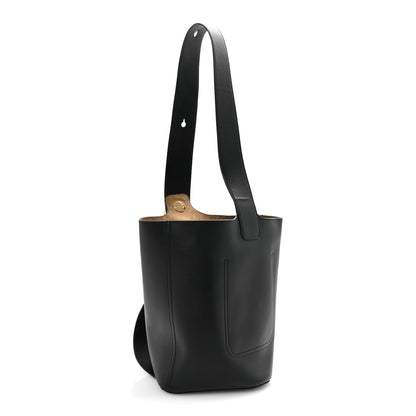 Loewe Smooth Calfskin Medium Pebble Bucket Bag Black 3 of 9