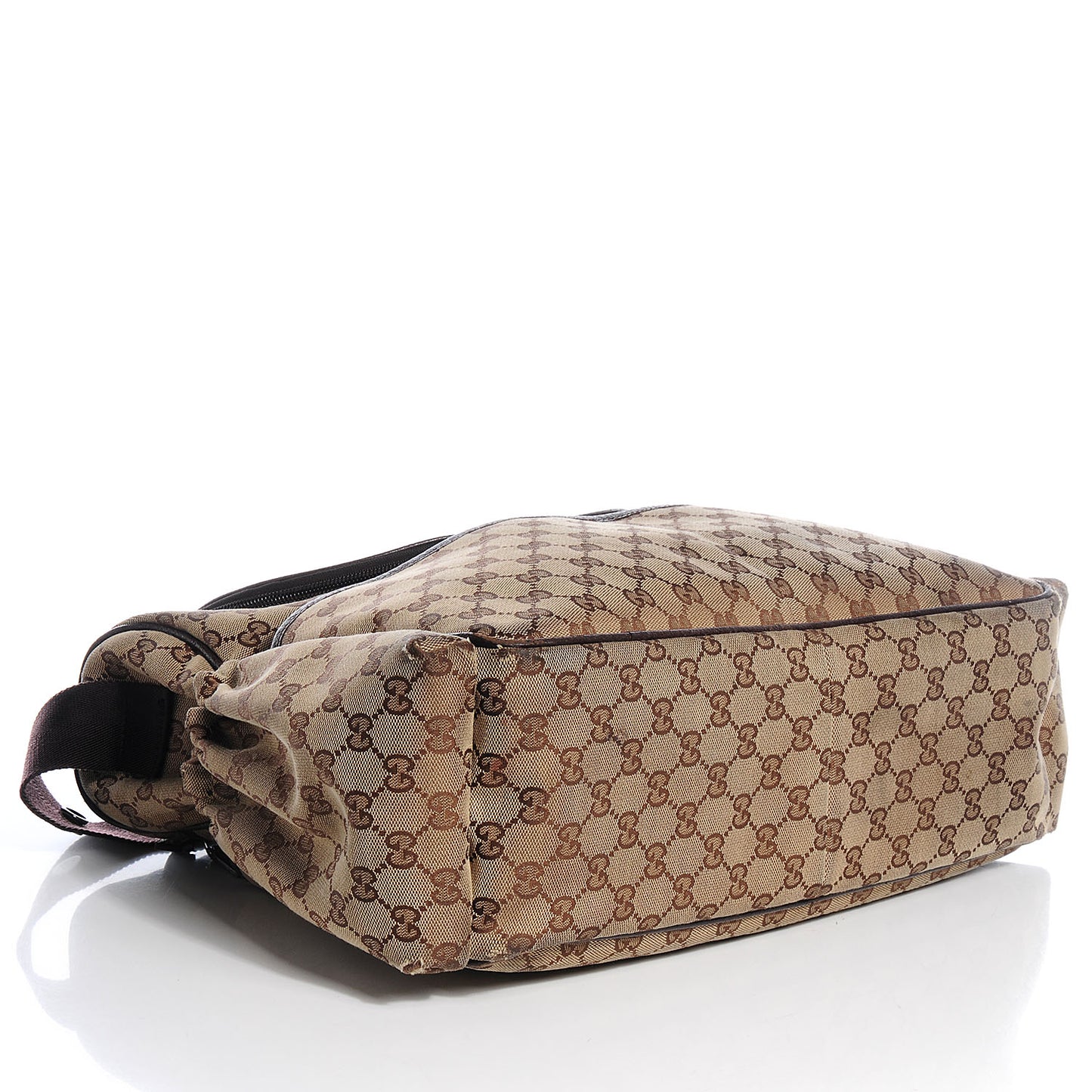 Monogram Natural Pigskin Large Diaper Bag Beige Ebony Cocoa Dark Chocolate