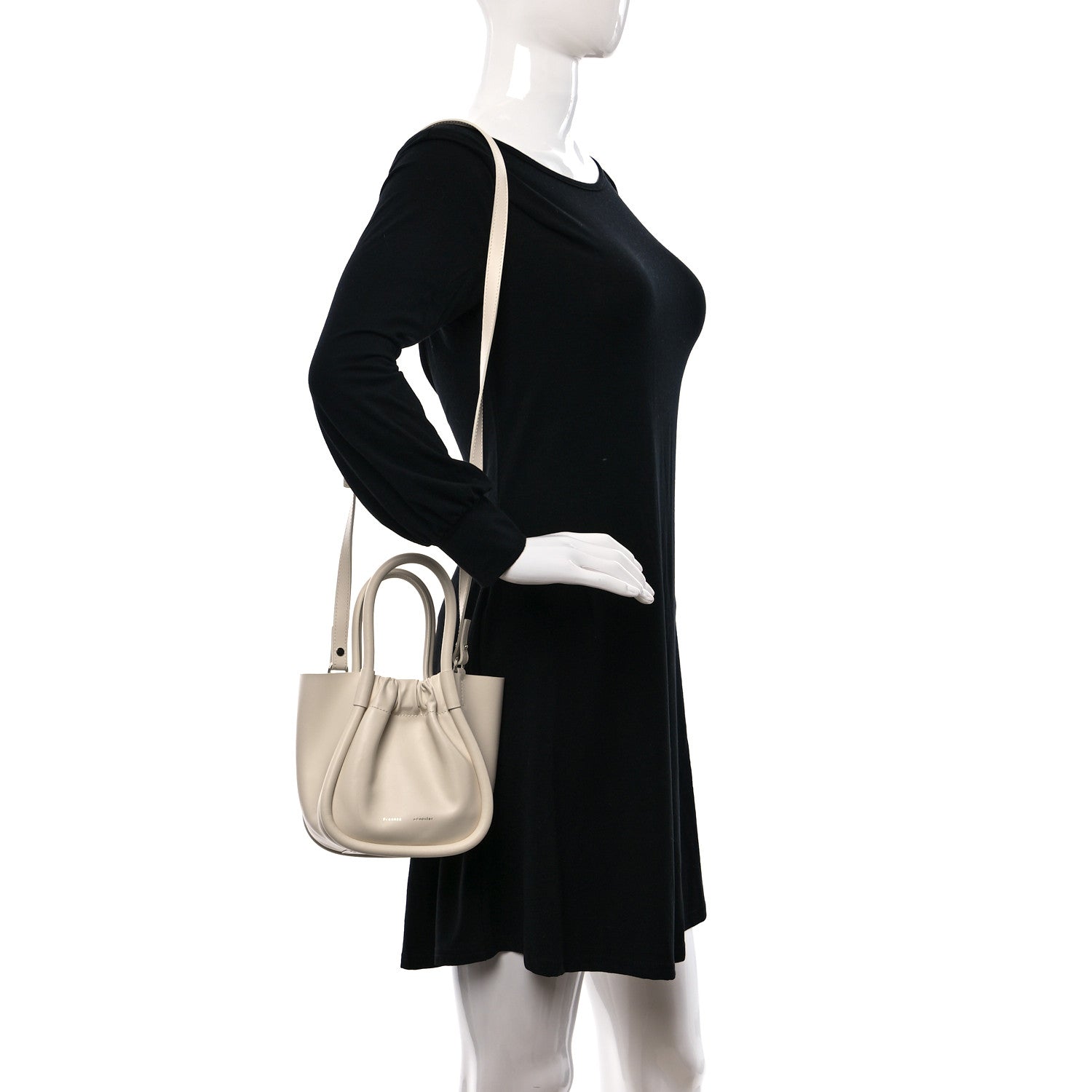 Proenza Schouler Calfskin XS Ruched Tote Ivory 2 of 10