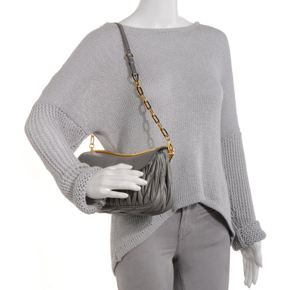 Miu Miu Leather Matelasse Frame Bag Grey 2 of 7