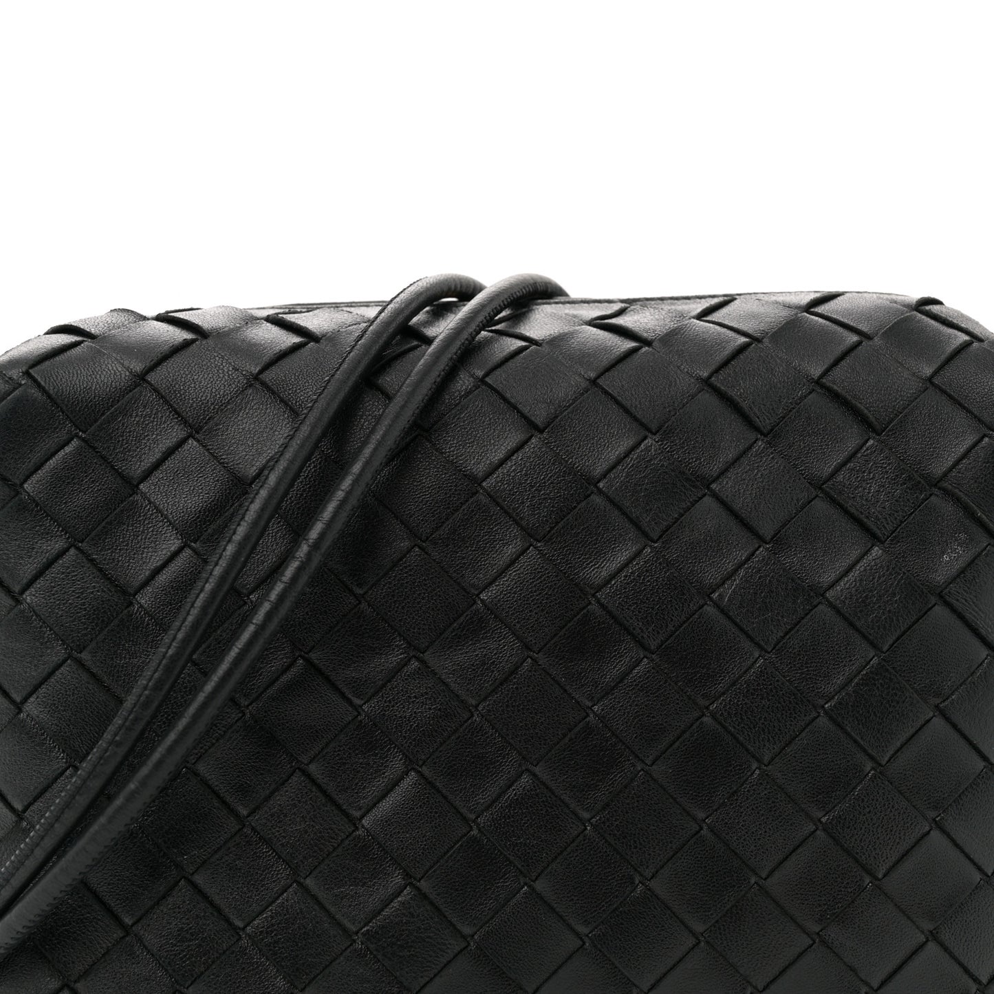 Nappa Intrecciato Small Loop Camera Bag Black