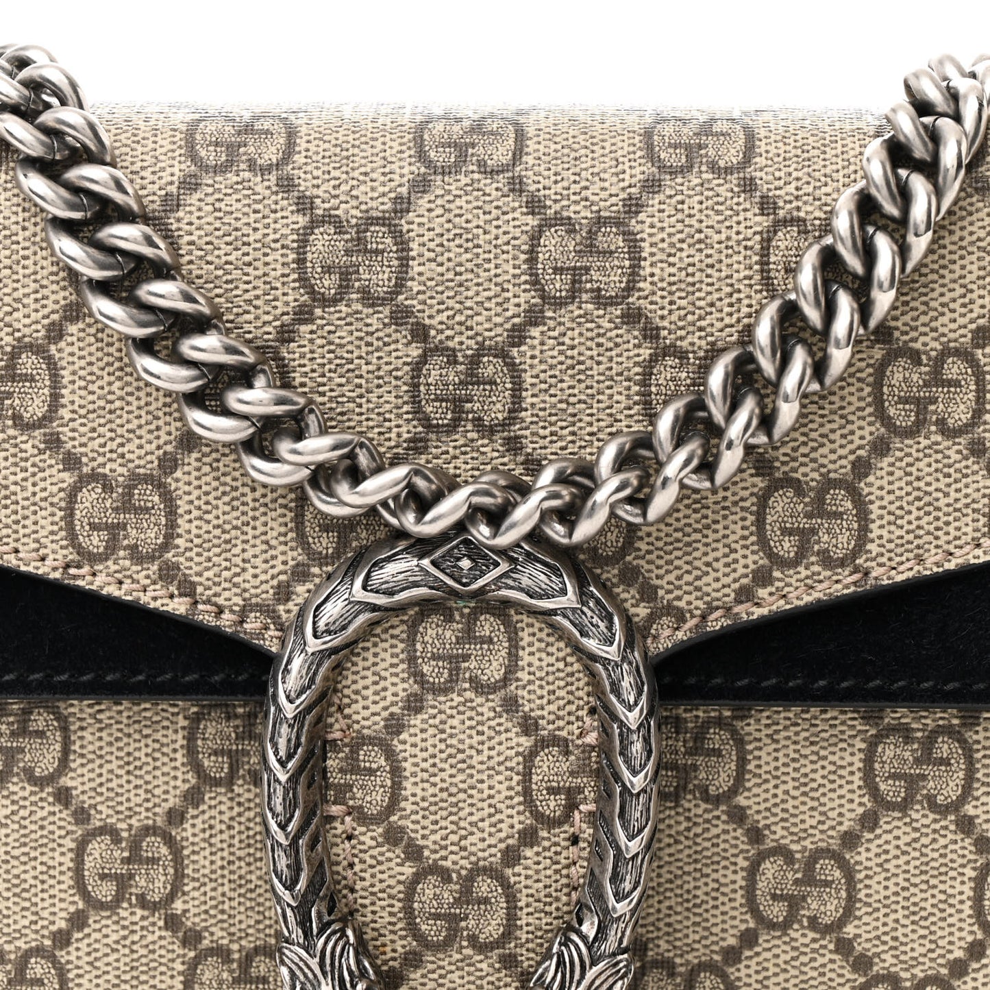 GG Supreme Monogram Mini Dionysus Shoulder Bag Black
