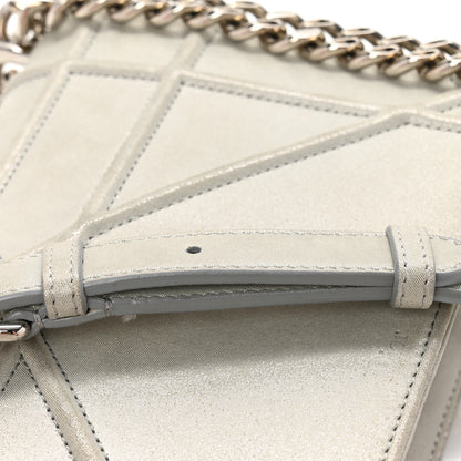 Christian Dior Metallic Calfskin Small Diorama Flap Bag Silver 13 of 15