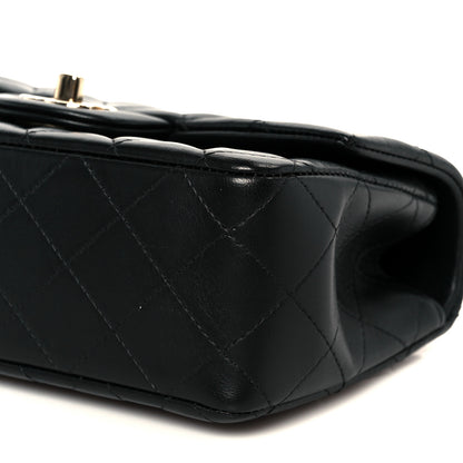 Chanel Lambskin Quilted Mini Top Handle Rectangular Flap Black 11 of 12