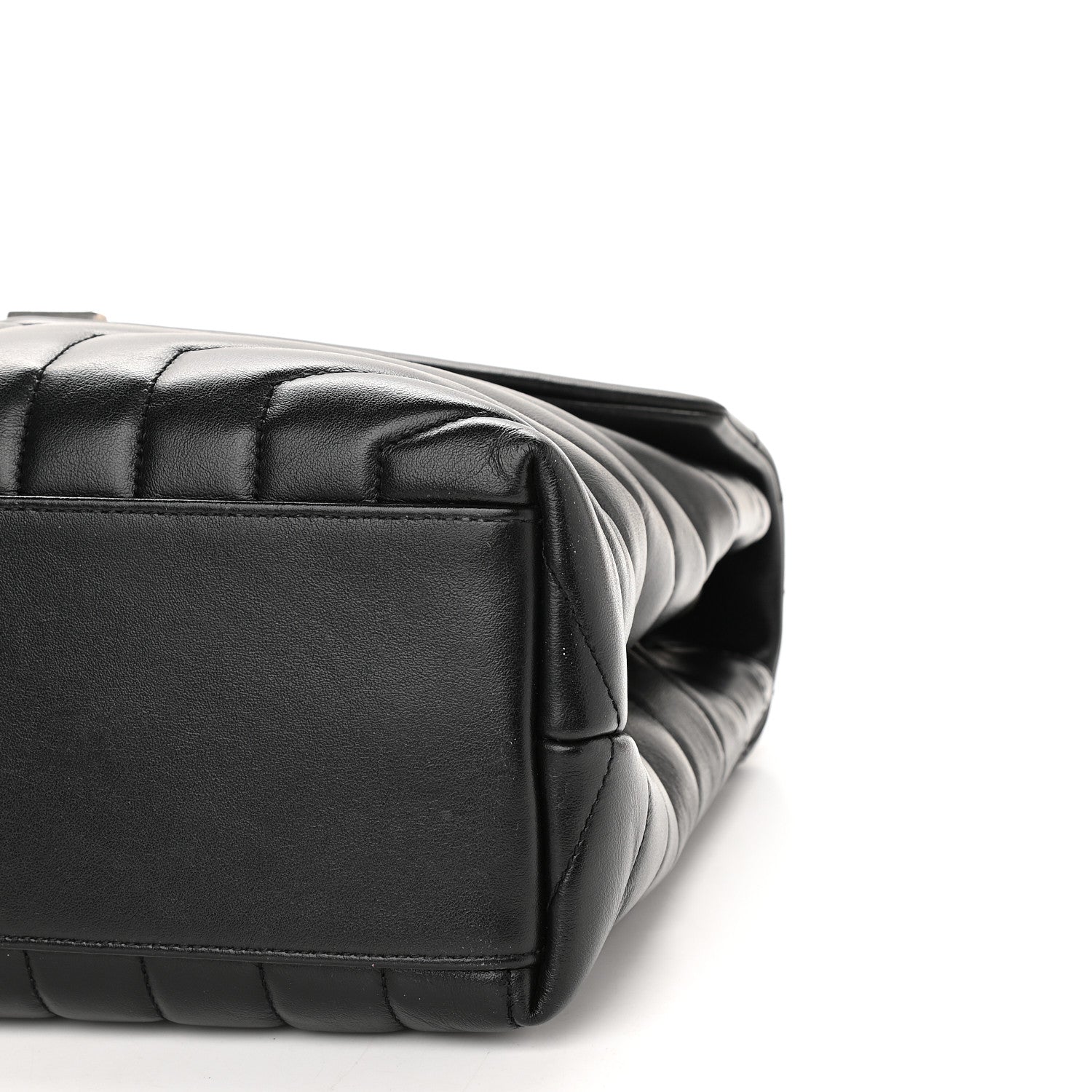 Saint Laurent Calfskin Y Quilted Monogram Medium Loulou Chain Satchel Black 9 of 13