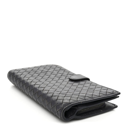 Bottega Veneta Nappa Intrecciato Continental Snap Wallet Grey 4 of 8