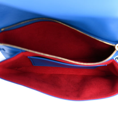 Louis Vuitton Lambskin Embossed Monogram Vuittamins Pochette Coussin Blue Red 5 of 11