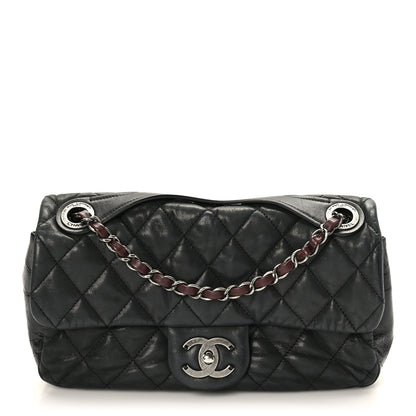 Chanel Iridescent Calfskin Medium In the Mix Flap Black 1 of 10