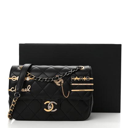 Chanel Lambskin Quilted Small Coco Clips Single Flap Black 11 of 11