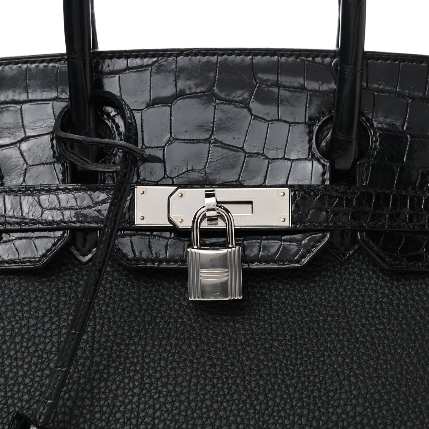 Togo Shiny Niloticus Crocodile Birkin Touch 30 Black