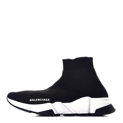 Balenciaga Neoprene Knit Womens Speed Sneakers 39 Black White 1 of 7