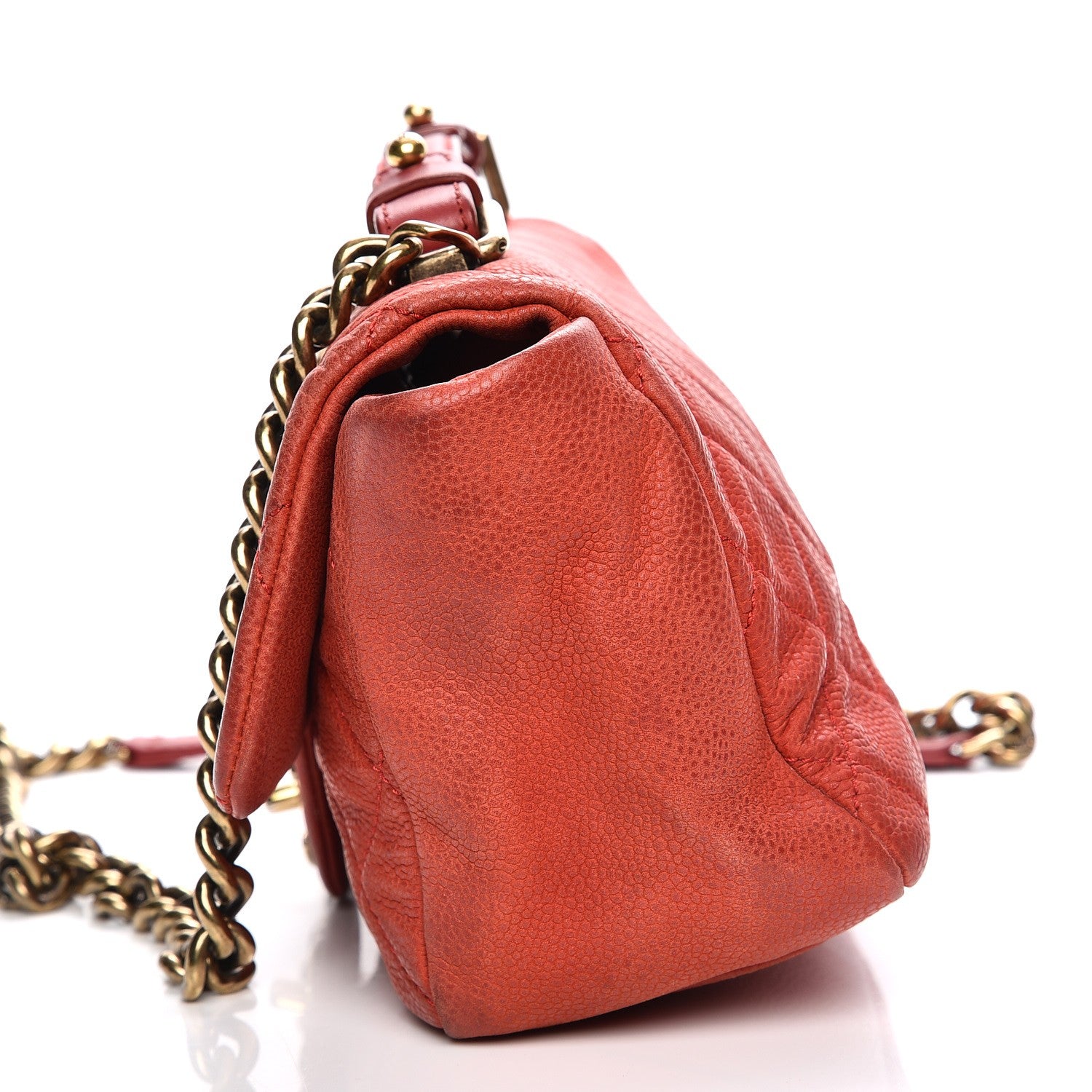 Chanel Iridescent Caviar Quilted Medium Chic Quilt Flap Red 13 of 18