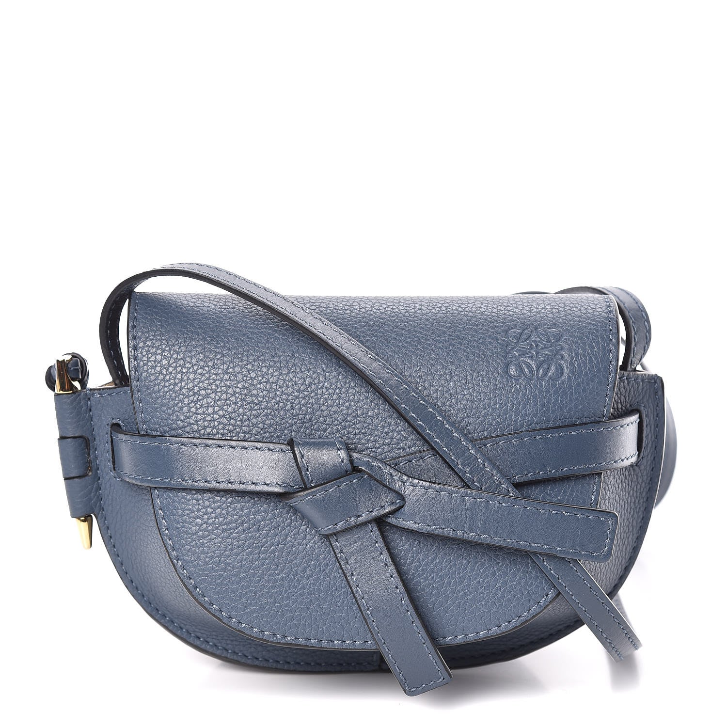 Loewe Grained Calfskin Mini Gate Crossbody Bag Steel Blue 1 of 9