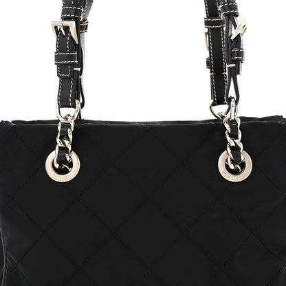 Prada Nylon Tessuto Quilted Chain Shoulder Bag Black 8 of 15